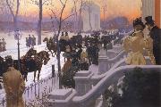 Lungren, Fernand Harvey A Winter Wedding painting
